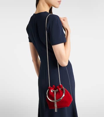 Bon Bon Small velvet bucket bag | Jimmy Choo