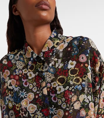 Goya 플로럴 실크 쉬폰 셔츠 | Khaite