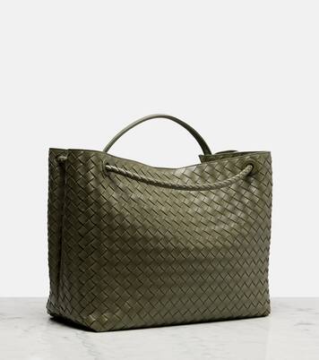 Andiamo Intrecciato Large leather tote bag | Bottega Veneta