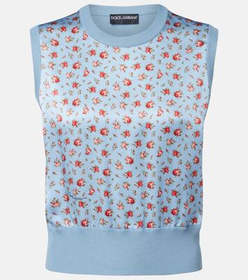 Floral silk sweater vest | Dolce&Gabbana