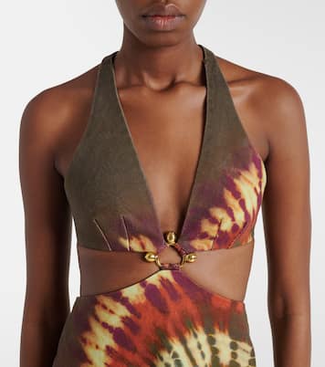 Marilyn dyed denim midi dress | Alémais