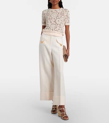 Borsa Rockstud Spike in pelle metallizzata | Valentino Garavani