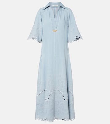 Daylight embroidered denim midi dress | Zimmermann