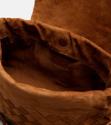 حقيبة كلاتش من الجلد السويدي Giorno Intrecciato | Bottega Veneta