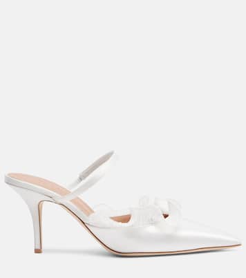 Cecile 70 ruffled satin mules | Malone Souliers