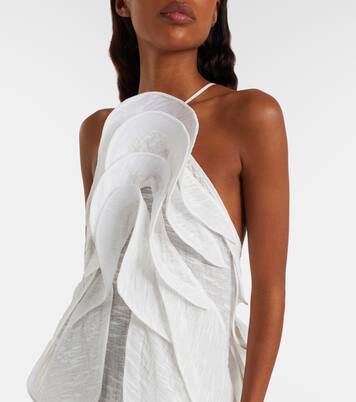 Vestido largo Délice Wave con volantes | Maticevski