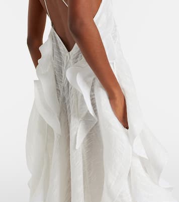 Vestido largo Délice Wave con volantes | Maticevski