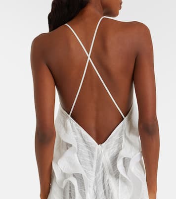 Vestido largo Délice Wave con volantes | Maticevski