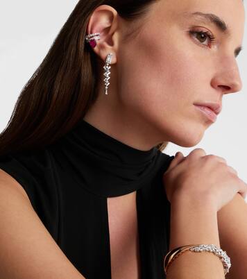 18kt white gold (750/1000) earrings with diamonds | Yeprem