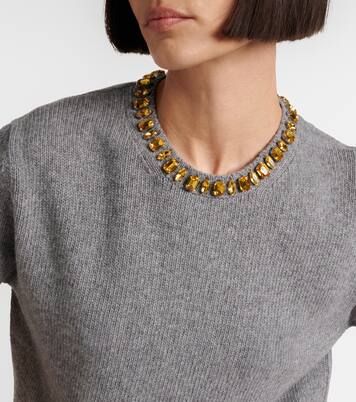 Verzierter Pullover aus Wolle und Kaschmir | Prada