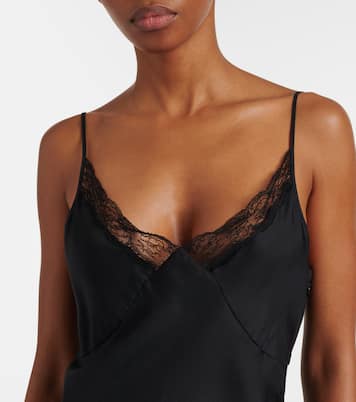 Barina lace-trimmed silk slip dress | The Row
