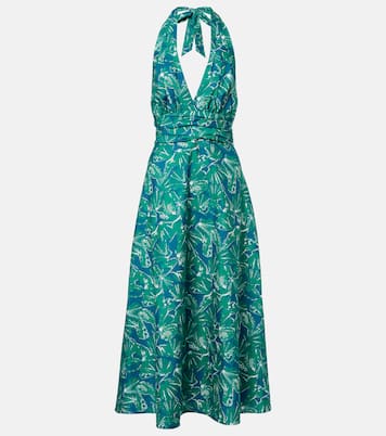 Robe midi à encolure licou en coton | Max Mara