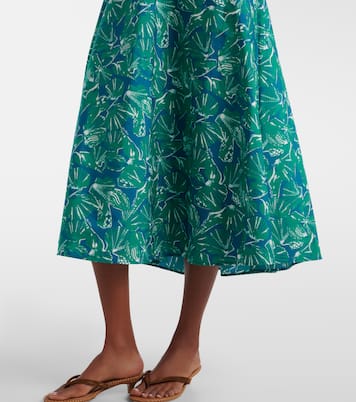 Robe midi à encolure licou en coton | Max Mara