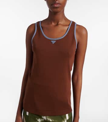 Cotton jersey tank top | Prada