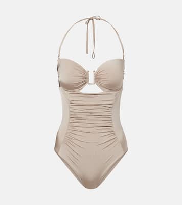 Curva ruched halterneck swimsuit | Max Mara