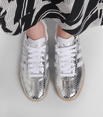 Samba OG snake-effect metallic leather sneakers | Adidas