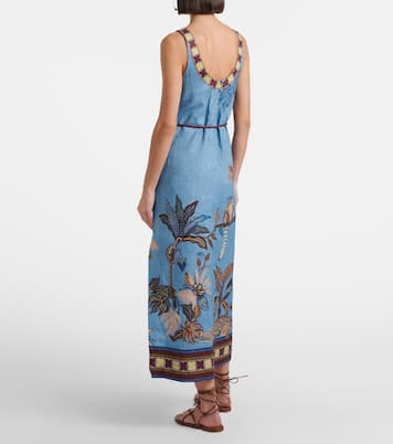Georgie printed linen midi dress | Alémais