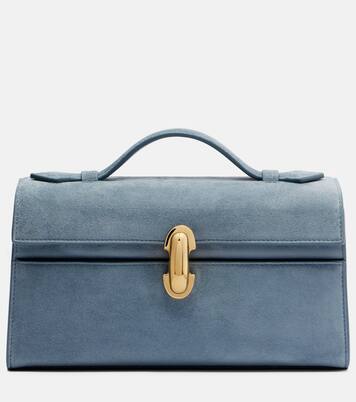 Symmetry Pochette Mini suede top-handle bag | Savette