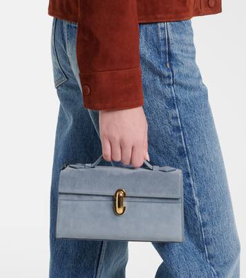 Symmetry Pochette Mini suede top-handle bag | Savette