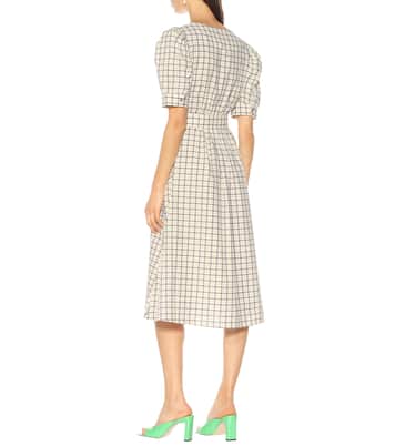 Vestido midi Alma de algodón de cuadros | Baum und Pferdgarten