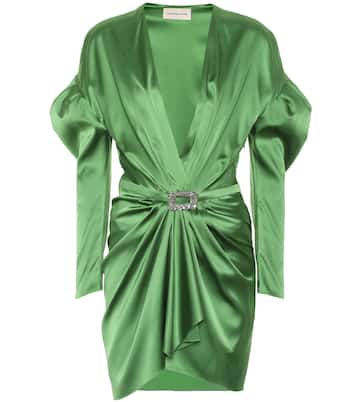 Robe en satin de soie mélangée | Alexandre Vauthier