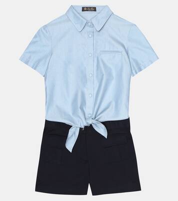 Camisa Kerrie de chambray de algodón | Loro Piana Kids