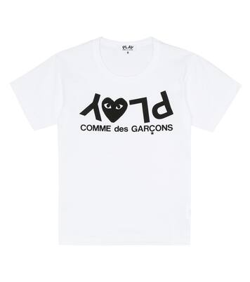 Play logo cotton T shirt in white Comme Des Garcons Play Kids Mytheresa