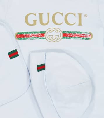 Bebé - body, babero y gorro de algodón | Gucci Kids