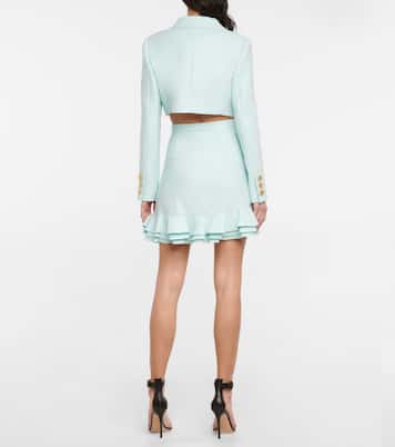 Minifalda de crepé con volantes | Giambattista Valli