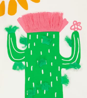 Printed fringed cotton sweatshirt | Stella McCartney Kids