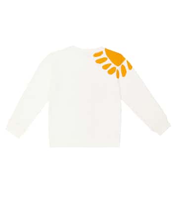 Printed fringed cotton sweatshirt | Stella McCartney Kids