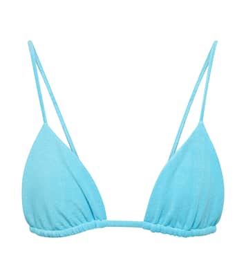 Via terry triangle bikini top | Jade Swim