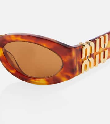 Glimpse oval sunglasses | Miu Miu