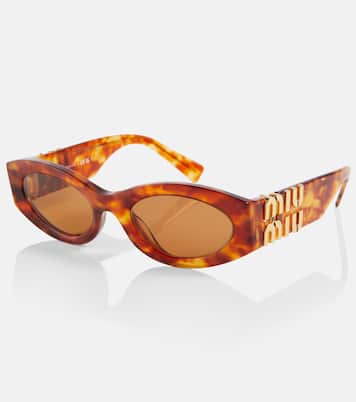 Glimpse oval sunglasses | Miu Miu