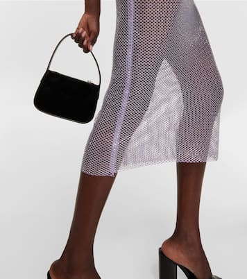 Vestido midi con plumas adornado | Giuseppe di Morabito