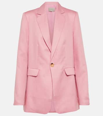 Azores single-breasted linen blazer | Asceno