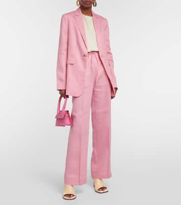 Azores single-breasted linen blazer | Asceno