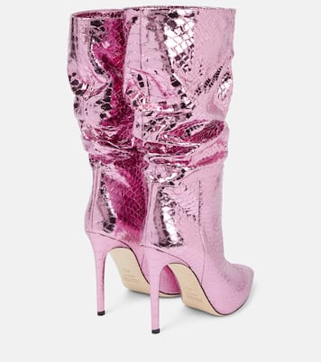 Botas de piel metalizada holgadas | Paris Texas