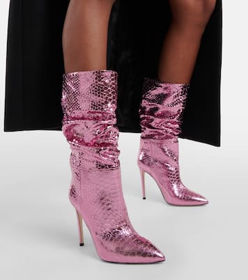 Botas de piel metalizada holgadas | Paris Texas