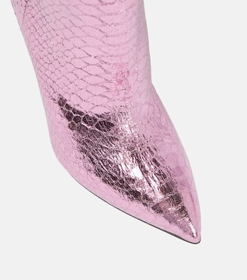 Botas de piel metalizada holgadas | Paris Texas