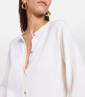 Ruffled cashmere and wool cardigan | Jardin des Orangers