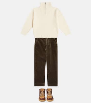 Timote velvet straight pants | Bonpoint