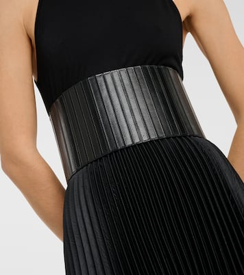 Ceinture en cuir à rayures | Alaïa