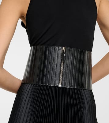 Ceinture en cuir à rayures | Alaïa