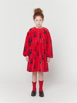 Kleid Have A Seat aus Samt | Bobo Choses