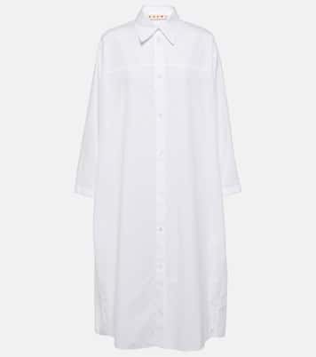 Abito chemisier in popeline di cotone | Marni