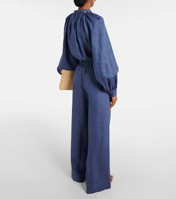 Weite Hose Graysen aus Leinen | Loro Piana