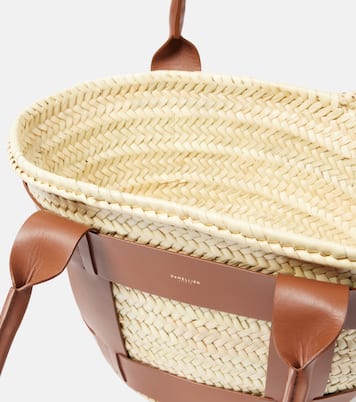 Borsa Santorini in rafia e pelle | DeMellier
