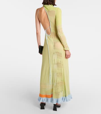 Vestido largo Bianca asimétrico de algodón | Roberta Einer