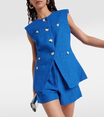 Gilet Tamara in tweed di misto cotone | Veronica Beard